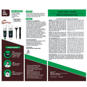 Nisha Color de cabello de larga duración sin parabenos sin amoníaco en marrón oscuro Aplicación rápida de 10 minutos con cobertura gris Sin manchas - Product Image 4