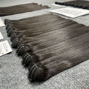 Extensiones de cabello virgen de doble estiramiento vietnamita de tendencia superior 2025, acabado suave y sedoso, cabello humano crudo liso excepcional - Product Image 3