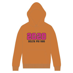 Sudadera con Capucha de Algodón y Poliéster Dorada de la Hermandad Delta Psi Rho, Año de Fundación 2020, Ropa Casual Cómoda y Suave con Estilo Griego - Product Image 2