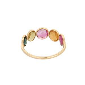 18K Yellow <b>Gold</b> Natural <b>Opal</b> Wedding <b>Ring</b> for Women-Resizable Prong Setting Band - Product Image 4