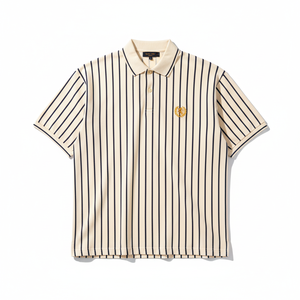 Camisetas Polo a Rayas para Hombre al por Mayor, Camisetas de Golf de Manga Corta con Estampados de Fibra Personalizados, Camisetas Polo Lisas Transpirables para Hombre - Product Image 1