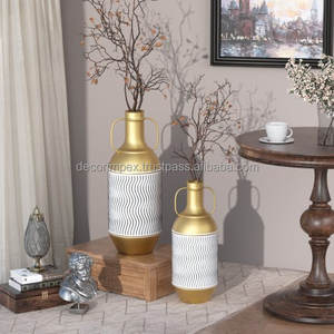 Sophisticated Modern Design Home Decorative Metal <b>Floor</b> <b>Vase</b> Timeless for Home Living and Bedroom From India for Weddings - Product Image 3