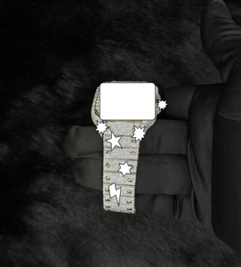 Montres en acier inoxydable de fournisseur indien, cadran bleu, entièrement serties de diamants, style antique, mouvement mécanique, unisexe - Product Image 6