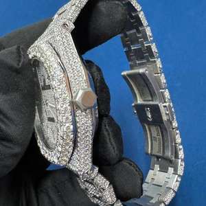 นาฬิกาข้อมือ BOJ A.P รุ่นยอดนิยม หน้าปัดแก้วเพชรโมอิสซาไนต์ ตัวเรือนสแตนเลส สตีล ระบบอัตโนมัติ กลไกคู่ ดีไซน์ฮิปฮอป แฟชั่นหรูหรา - Product Image 3