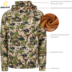 Sweat-shirt polaire de pêche pour homme avec cache-cou, résistant à l'eau, pour la chasse - Product Image 4