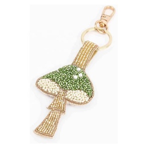 Glass Beaded Mushroom Keychain or <b>Bag</b> <b>Charm</b> Hold to Keys or <b>Bag</b> <b>Charm</b> Handmade Beaded Key Chains for Girls Gifted Accessory - Product Image 1