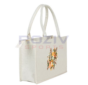 Sac fourre-tout en toile 100 % coton robuste avec film de transfert thermique pour les courses, l'épicerie, l'extérieur et le supermarché - Taille et couleur personnalisables - Product Image 2