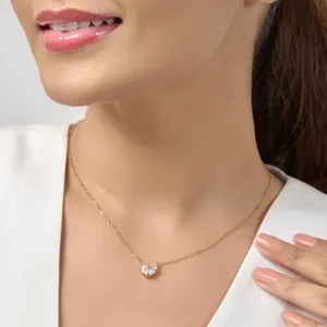Collar de Diamantes Cultivados en Laboratorio con Forma de Marquesa de la Mejor Calidad, Cadena de Diamantes, Collar Solitario, Joyería de Lujo, Regalos con Certificación D-E VVS-VS - Product Image 3