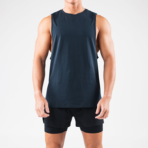 Men Cotton Tank Tops Crew Neck Breathable Loose Casual <b>Singlets</b> Solid Sports Vest <b>Running</b> Basketball Sleeveless Tops OEM Service - Product Image 6