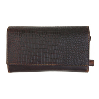 Dompet Kulit Asli Ringan Model Pendek dengan Banyak Slot Kartu, Penjualan Grosir Langsung dari Pabrik, Dapat Diberi Branding Kustom