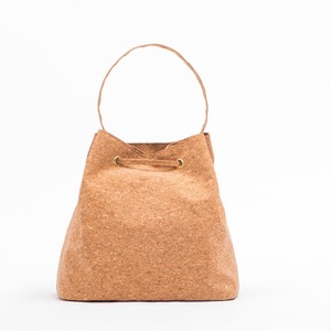 Recycled Natural Woodgrained Fashion Women Handbag Drawstring Tote bag - Product Image 3