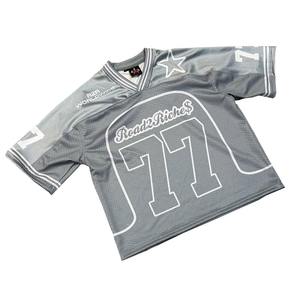 Camiseta Deportiva Personalizada, Corte Recortado, Impresión Serigráfica, 100% Algodón Transpirable, Ecológica, Estilo Vintage, Oversize, Malla, Fútbol - Product Image 3