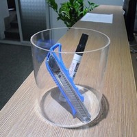 Individuelles durchsichtiges rundes Plexiglasrohr Acryl-Zylinderbehälter mit abnehmbarem Deckel