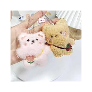 <b>Cute</b> Plush Cartoon Animal Keychain 3D Shape Soft Toy Coin Holder Pendant Multicolor - Product Image 6