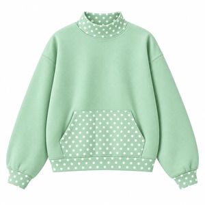 High Quality Custom Women’s <b>Mock</b> <b>Neck</b> Fleece Pullover <b>Top</b> Long Sleeve Casual Wear Cozy Relaxed Fit Everyday Sweatshirt - Product Image 3