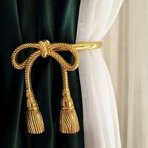 Luxury Antique Brass Curtain Holder Decorative Window Curtain <b>Tieback</b> Wall Mounted Drapery Hardware for Home Hotel Projects - Product Image 5