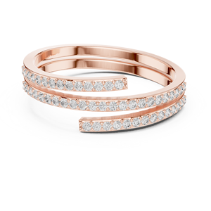 10K Indian bridal <b>rings</b> in gold with <b>CZ</b> and moissanite - Product Image 2