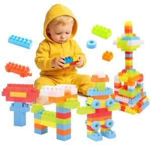 Ensemble de blocs de construction pour les enfants de 3 ans et plus, 150 pièces, blocs d'apprentissage pour tout-petits avec roues - Product Image 1