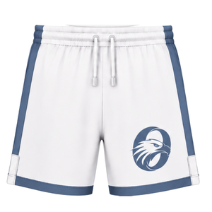 Ensemble short et maillot de rugby blanc et bleu marine, manches courtes, col en V, uniforme d'équipe personnalisé, respirant, pour l'entraînement et le sport - Product Image 4