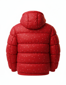 Chaqueta Acolchada Roja con Capucha para Hombre, Abrigo de Invierno Ligero, Ropa Casual de Calle, Prenda Exterior Cálida, Venta al Por Mayor - Product Image 5