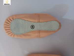 MBAANI – chaussons de ballet souples pour femmes, tige en cuir véritable, doublure en coton, chaussures de danse plates, taille 29, chaussons de ballet pour enfants et adultes - Product Image 2