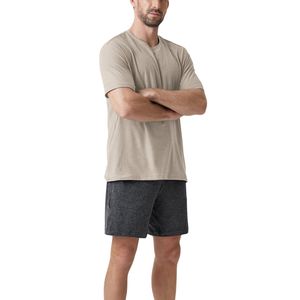 T-shirt d'été personnalisé en coton uni à col rond et manches courtes pour homme, style décontracté, respirant, doux, léger, imprimé, style urbain, vente en gros - Product Image 5