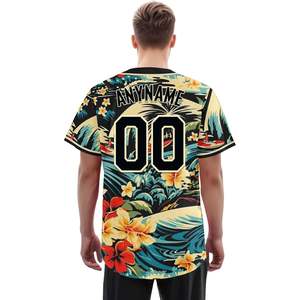 2025 personnalisable maillot de Baseball pour femmes respirant hawaïen imprimé/Tropical brodé uniforme chemise avec nom et numéro - Product Image 1