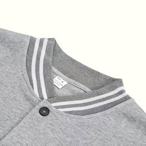 <b>Men</b> Baseball <b>Jacket</b> Red & <b>White</b> Trim Varsity Coat with Button Front Closure No Lining Lightweight Outerwear for Fall/Winter - Product Image 5