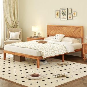 Cama de Madera Maciza de Primera Calidad |   Muebles de Hotel Contemporáneos |   OEM Disponible - Product Image 1