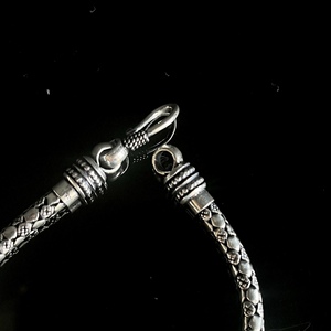 snake chain Bracelet <b>for</b> <b>Men</b> 925 <b>Silver</b> 4mm Style Color Contrast Fine snake chain Link Punk Rock Style - Product Image 1