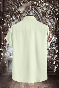 เสื้อเชิ้ตฮาวายผู้ชายทรงพอดีตัว ใส่สบายๆ สำหรับฤดูร้อน ชายหาด ลำลอง ติดกระดุม - Product Image 3