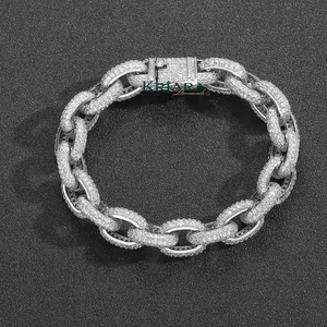 Bracelet pour homme en or blanc avec diamants ronds taille brillant, de couleur D, cultivés en laboratoire, de luxe, pour un usage quotidien, certifié IGI - Product Image 3