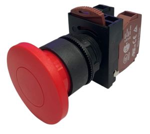 NPB22-M11R Non-illuminated Push <b>Button</b>, Muahroom Head 40mm, 1a1b, Red - Product Image 2