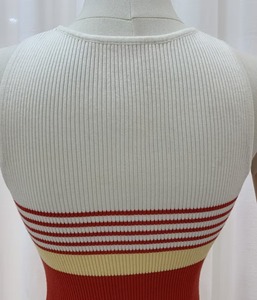 Vestido de Punto Ligero y Vibrante con Rayas Coloridas para Mujer, Ropa de Verano - Product Image 6