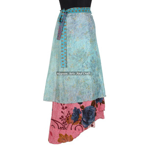 Lote de 50 Faldas Largas de Seda Reversible con Estampado Floral para Mujer, Pareo de Playa, Sarong de Seda Mágica Reversible de 2 Capas - Product Image 1