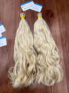 ซัพพลายเออร์ผมแท้สีบลอนด์ธรรมชาติแบบลอนสำหรับถักเปีย ขายส่ง - Product Image 2