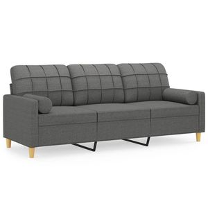 Sofá de 3 Plazas para Sala de Estar en Gris Oscuro - Product Image 2