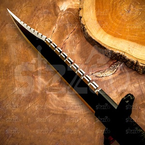 Couteau de survie Bowie de style Rambo 2 en acier D2 fait main sur mesure, couteau à lame fixe pour la chasse et le camping avec étui en cuir - Product Image 4