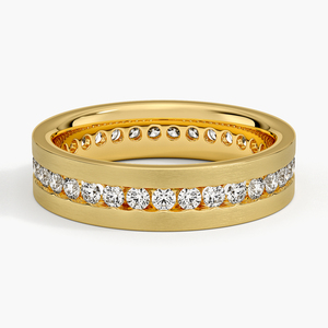 แหวนเพชรเลี้ยงในห้องปฏิบัติการแบบวงแหวนกว้าง - Product Image 1