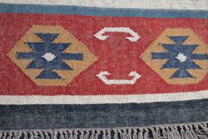 พรมปูพื้นสไตล์โบโฮสมัยใหม่ ทำจากปอกระเจา ทำมือ ใช้ได้สองด้าน พรมคิลิมใยธรรมชาติ ตกแต่งบ้านและโรงแรม เป็นมิตรกับสิ่งแวดล้อม พรมคิลิมขายส่ง - Product Image 2