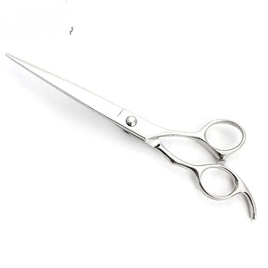 Ciseaux de coiffure professionnels en acier inoxydable 4Cr13, pointe arrondie, pour droitiers, manche long, 28 dents, ciseaux de coupe de cheveux durables - Product Image 1