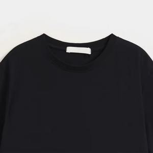 T-shirts crop top amples et respirants pour femme, personnalisables, noirs, blancs unis, coupe oversize, pour le sport et la gym, OEM - Product Image 4