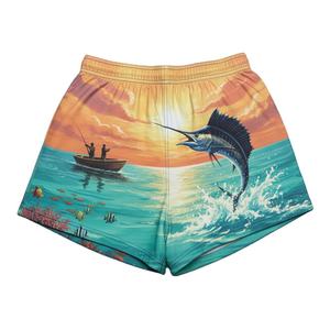 Quick Dry Sports Mesh Shorts Double <b>Layer</b> Shorts Patchwork Footy Lightweight Basketball Shorts - Product Image 2