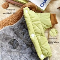 Combinaison pour chien en polyester épaisse et coupe-vent avec pendentif ours, manteau d'hiver pour chiens de petite/moyenne/XL taille