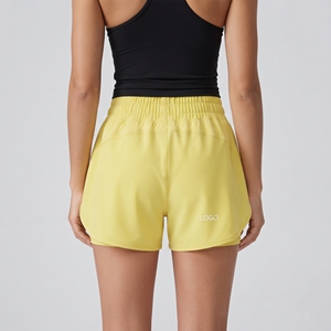 Women's Lightweight Gym <b>Shorts</b> Yoga Yellow High Waist Skorts With Pockets Running Fitness Workout Loose Fit Athletic Sportswear - Product Image 6