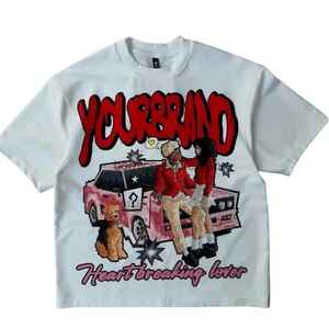 T-shirts en tricot lavé pour femmes, broderie étoile vintage, style Y2K, manches courtes, tops décontractés streetwear, t-shirts unisexes 100% coton - Product Image 5