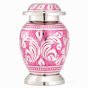 Mini Urna Conmemorativa Ecológica de Latón Rosa con Grabado de Mariposa para Guardar Cenizas Funerarias - Product Image 5