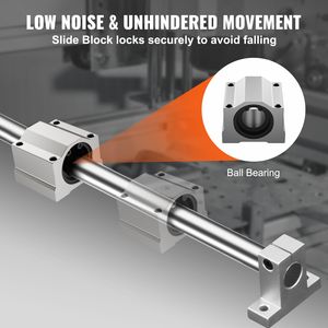 Set di Guide Lineari SFC20 da 1000mm con Due Guide da 39,4 Pollici/1000 mm, Quattro Blocchi Scorrevoli SC20 e Quattro Supporti Guida - Product Image 4