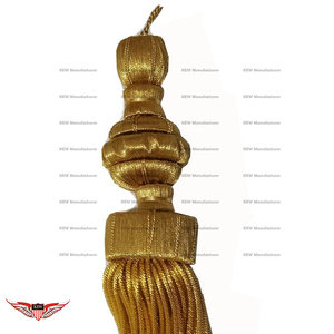 French Gold Bullion Curtain <b>Tiebacks</b> French Passementerie Gold Metallic tassel bullion wire - Product Image 4
