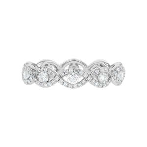 Anillo de Diamantes Cultivados en Laboratorio, Estilo Infinito, Chapado en Rodio, para Compromiso y Aniversario, Oro de 10K, 14K, 18K, Plata 925, 935, Joyería Fina - Product Image 4